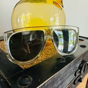 Free People Transparent Green Sunglasses